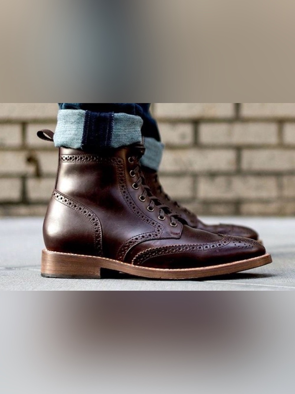 Thursday Boot Company Wingtip Color #77 Leather Brogue Boots Men’s 8